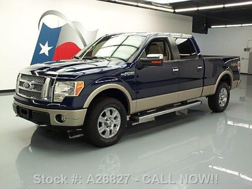 2010 ford f150 lariat crew 4x4 sunroof htd leather 73k texas direct auto