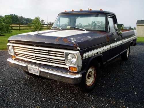 1967 ford f-100 custom long bed with parts truck