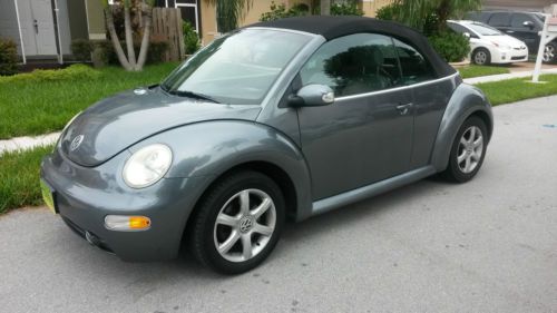 2004 vw beetle turbo convertible - no reserve! super low miles! drives like new!