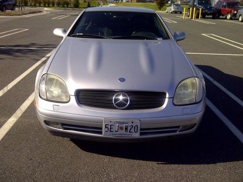 1998 mercedes-benz slk230 kompressor convertible coupe 2.3l silver no reserve!