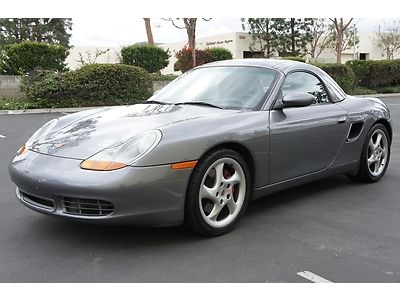 2001 porsche boxster s 6 spd convertible with hardtop low miles 18" whls ca car