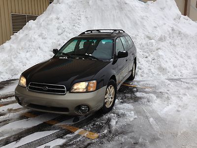 2002 subaru legacy outback limited sharp black-dual sunroof-nr. 27mpg-immaculate