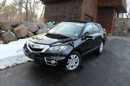 2010 acura rdx sh-awd turbo techno - navigation - black leather - salvage flood