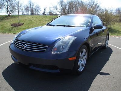 2004 infiniti g35 coupe 2dr auto one owner htd seat   leather sunroof no reserve