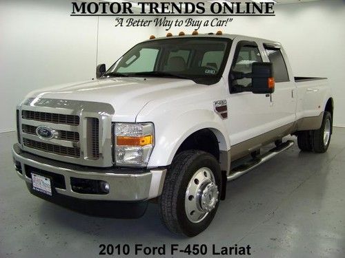 Lariat drw diesel rearcam leather htd seats bed liner sync 2010 ford f-450 37k