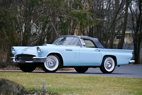 1957 ford thunderbird, d code, original starmist blue calfornia car