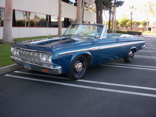 Mopar 1964 plymouth only 16 produced conv, orig 4 speed hp 383.max wedge,hemi,".
