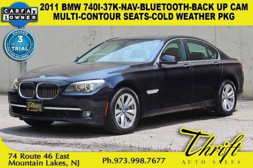 2011 bmw 740i-37k-nav-bluetooth-multi-contour seats-back up cam-cold weather pkg