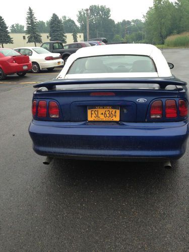 1996 blue ford mustang gt convertible