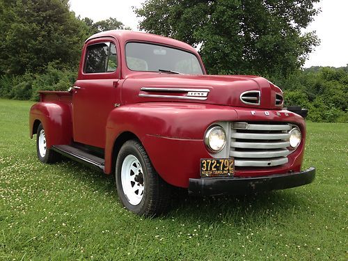 1950 ford f1 flathead v8, 3-speed.  running and driving truck no reserve!