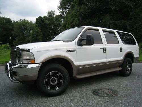 No reserve! 1-owner! clean carfax! tow package! dvd! 3rd row! leather! f-250 4wd