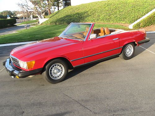 1976 mercedes convertible 450sl red/tan marvelous condition runs perfectly