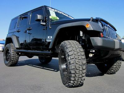 2008 jeep wrangler unlimited 4 door 4x4 6 speed lifted suv long travel~low miles