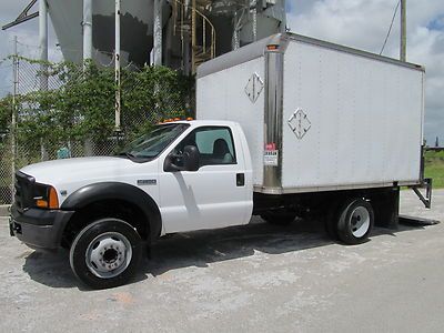 F450 power liftgate 12 ft box truck utilty service cargo v-10 gas automatic 12'