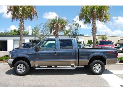 Ford f250 crew cab lariat 4wd 4x4 fx4 offroad 6.0l turbo diesel no accidents