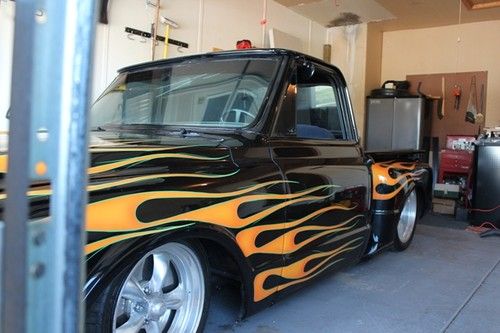 1972 custom painted lowered chevy c-10 short bed street rat rod