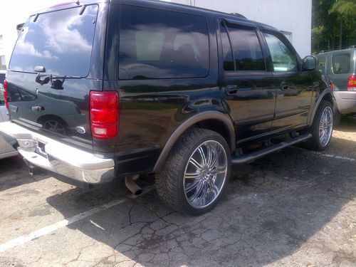 2001 ford expedition xlt sport utility 4-door 5.4l, black color (24 inch rims)