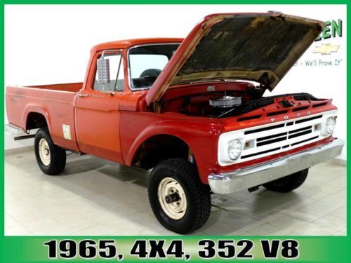 Daily driver ready red classic 4x4 pickup truck v8 highway perfect trailer brake