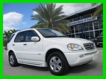 05 white ml-350 4-matic awd 3.7l v6 7-passenger special edition suv *leather *fl