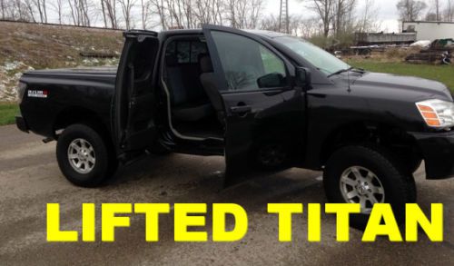 2004 nissan titan 4-door 4x4. lifted, free shipping, warranty, video, nice truck