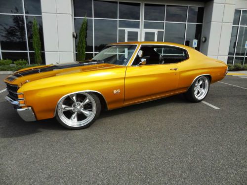 1971 chevelle ss 502 efi pro touring air bagged 20&#034;candy coated rotisserie paint