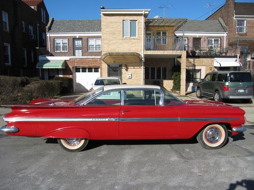 1959 chevy impala stock 283 v8 roman red completely restored!