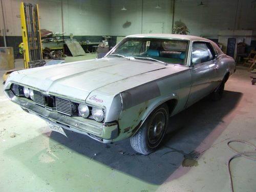 1969 mercury cougar xr7 project car, 351w 4bbl, ps pb fmx parts or restore