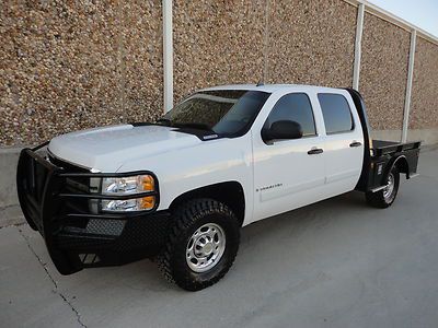 2007 chevrolet silverado 2500hd crew cab skirted flatbed duramax diesel-4x4