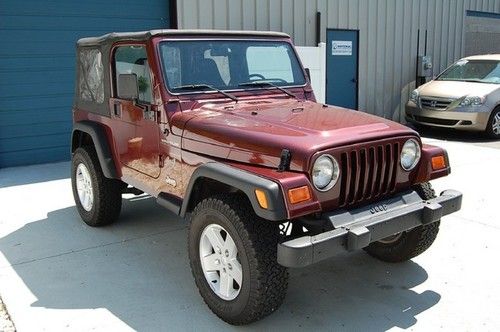 Wty 2001 jeep wrangler 4x4 5 speed manual alloy convertible soft top suv 01 4wd