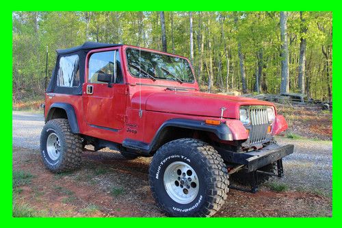 1989 jeep wrangler yj lifted 4x4 no reserve! new tires low miles solid body l@@k