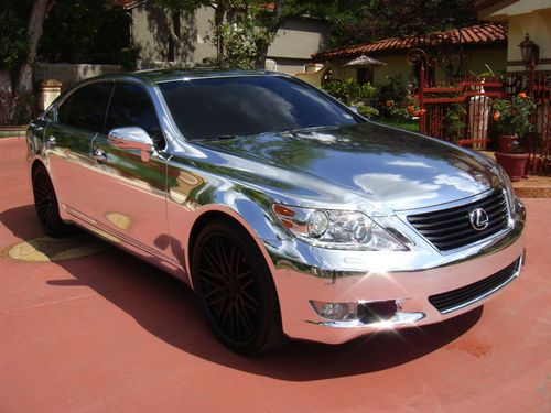 Custom chrome vinyl wrapped ls460 l , luxury package , 22" lexani rims and tires