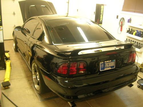1997 ford mustang cobra modified, black on black, super clean, low mileage, fast