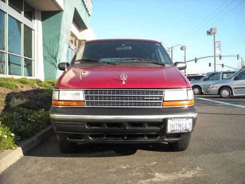 Red 1994 plymouth voyager le with wheelchair accessible side entry ramp