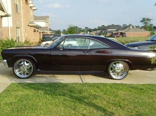 1965 2dr chevy impala  fastback black cherry