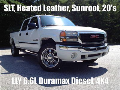 Slt heated leather sunroof 20 inch rims lly duramax diesel 4x4 allison crew cab