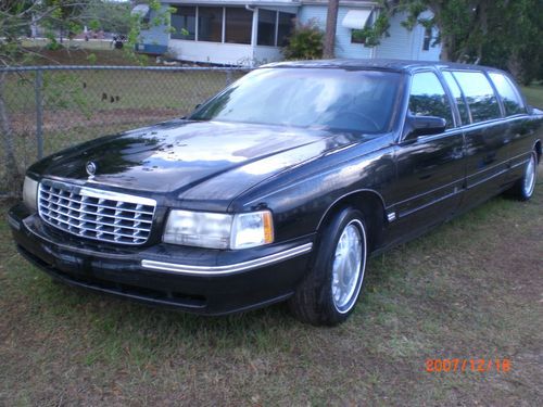 1998 cadillac 6 door limo body  s+s coach leather 47,000 miles northstar  v/8