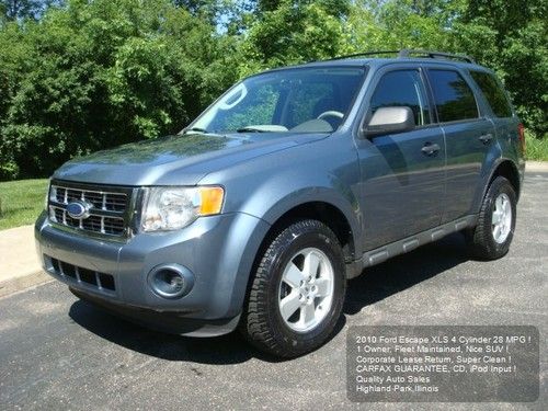 2010 ford escape 1 owner corporate lease cd/ipod input 4 cylinder carfax cert !