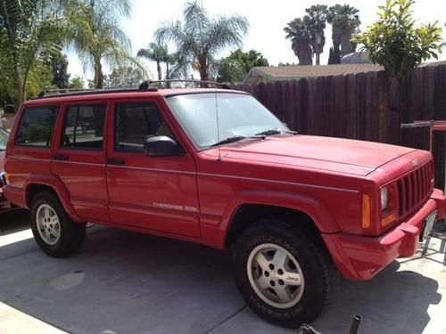 1997 red jeep cherokee country sport utility 4-door 4.0l low miles perfect cond!