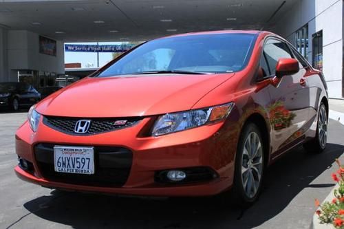 2012 civic si coupe 6 speed manual- clean carfax- 1 owner- honda certified!