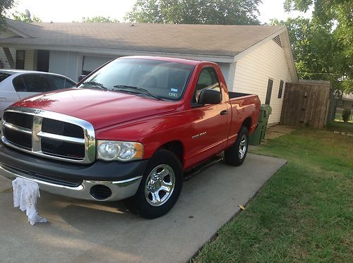 Dodge ram 3.7, it is standard. the a/c works good. the color is red. 126xx miles
