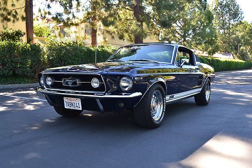 1967 ford mustang fastback gt 390 4spd "s" code matching #'s car  the real deal!