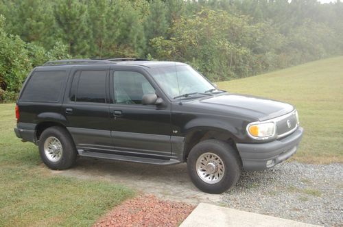 2001 mercury mountaineer v8 awd black with gray leather interior