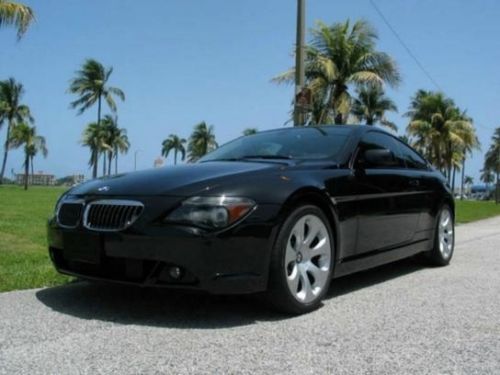 Beautiful obsidian black on black 2006 bmw 650 ci 2 door sports coupe low miles!