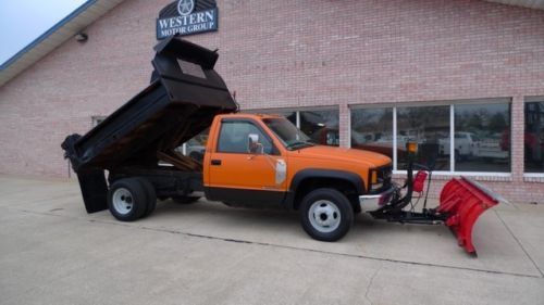 95 chevrolet silverado 3500 dump snow plow truck