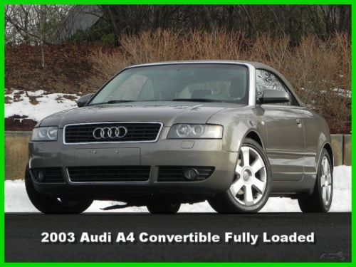 2003 audi a4 2 door convertible 1.8t turbo 1.8l 20v gas convertible fwd leather