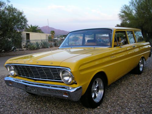 1964 ford falcon 2 door wagon, new crate motor, restored and updated
