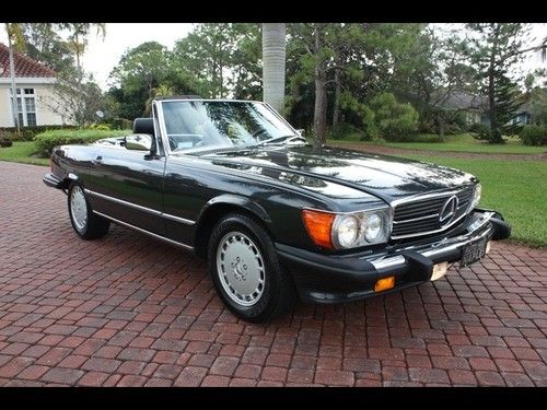 89 mercedes-benz 560sl r107 convertible 21k miles immaculate both tops