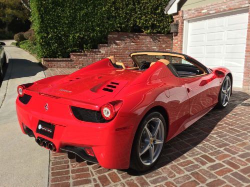 Ferrari 458 italia spider - ferrari red with tan interior - carbon fiber package