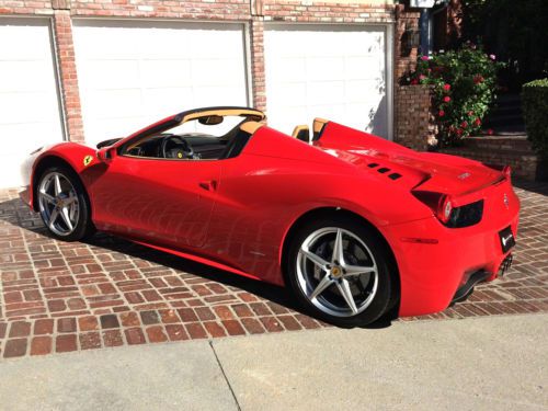 Sell Used Ferrari 458 Italia Spider Ferrari Red With Tan