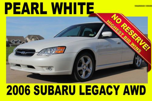 2006 subaru legacy sedan 2.5i awd,clean tx title,pearl white,no reserve!!,video